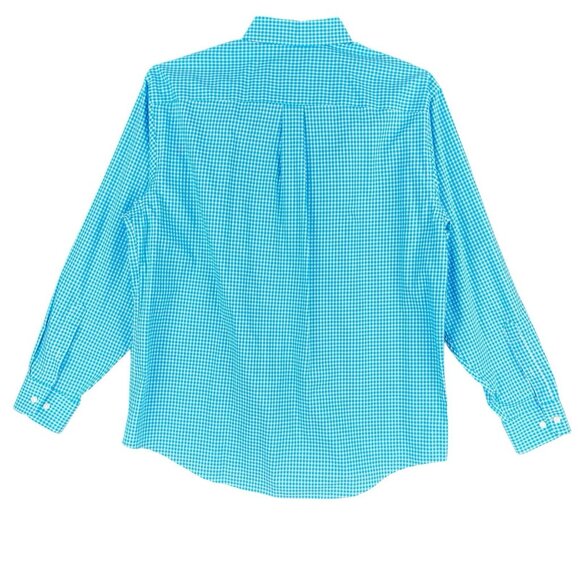 Jos. A. Bank Men's Executive Collection Button Down Plaid Teal Shirt Size L NWOT - Picture 2 of 11